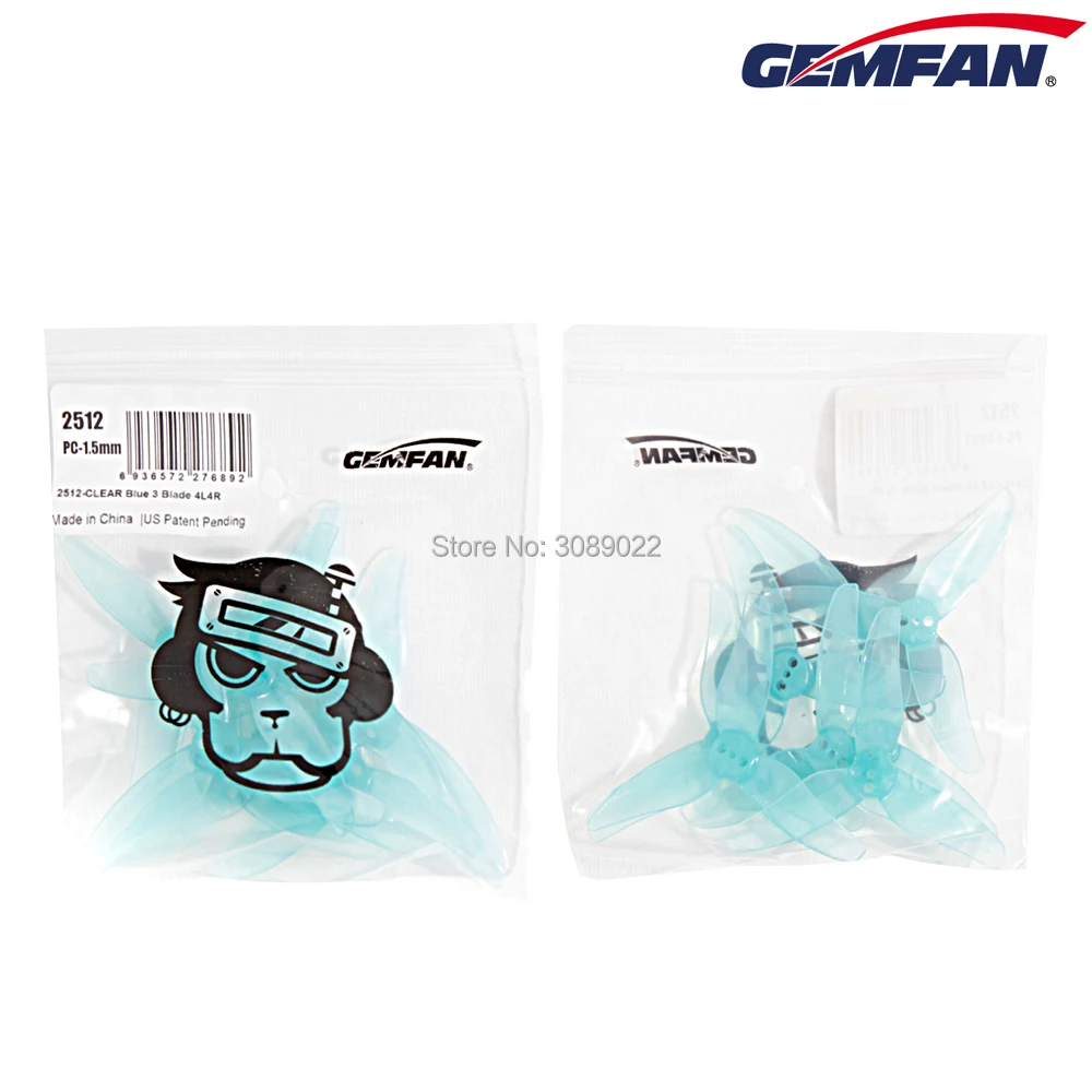24 stücke/12Pairs Gemfan Hurrikan 2512 2 Zoll 3-Klinge Propeller 3 Löcher 1,5mm Requisiten FPV propeller für FPV Racing Zahnstocher Drone – Detail 5
