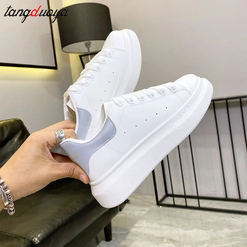 Buy Thick Muffin Platform Laces Up Women Sneakers - White | Look Stylish |  BusinessArcade.com