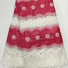 Лидер продаж в африканском стиле Getzner ткань с камни парча в Гвинейском стиле высокое качество хлопковый Базен Riche ткань 5+ 2 м