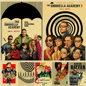 

Vintage The Umbrella Academy Posters TV Series Retr Prints and Posters Movie Wall Art Paintings Home Room Decor