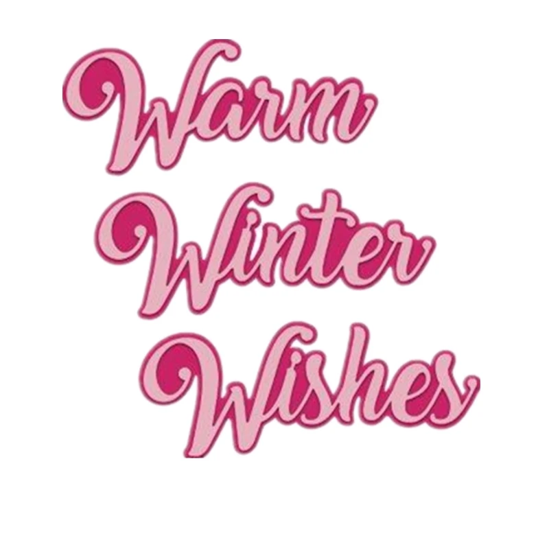 

Warm Winter Wishes Metal Cutting Dies for Scrapbooking New 2019 Craft Die Cut Card Making Embossing Stencil Photo Making Craft
