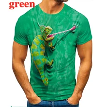 

Three-dimensional Animal Chameleon 3D Printed Funny Casual Short Sleeve Summer Fashion T-Shirt