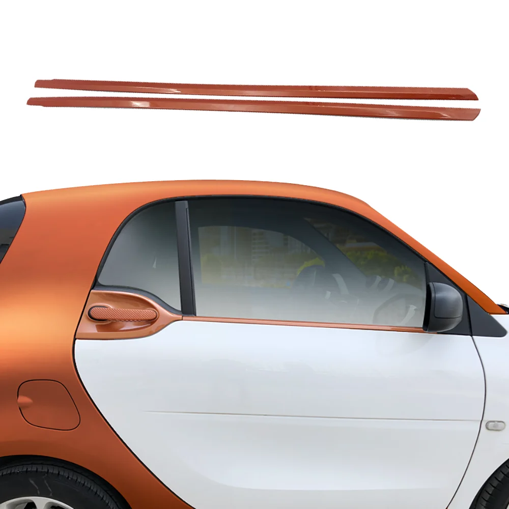 2PcsAbsPlasticCarWindowDecorativeStripForMercedesSMART1519
