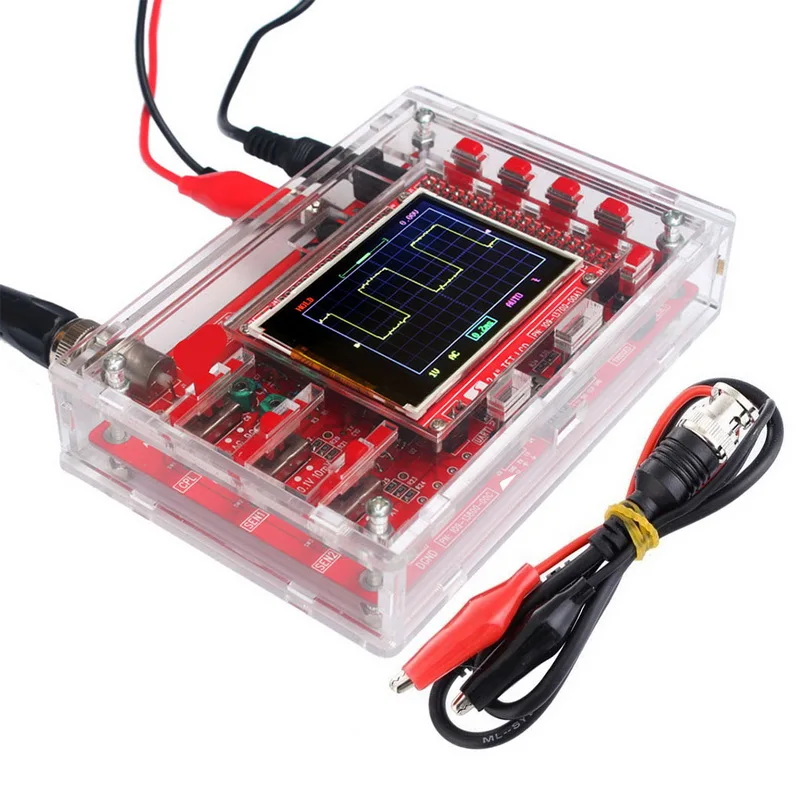 JYE Tech DSO138 Мини цифровой осциллограф DIY Kit SMD части предварительно припаянный электронный Обучающий набор 1MSa/s Прозрачный чехол