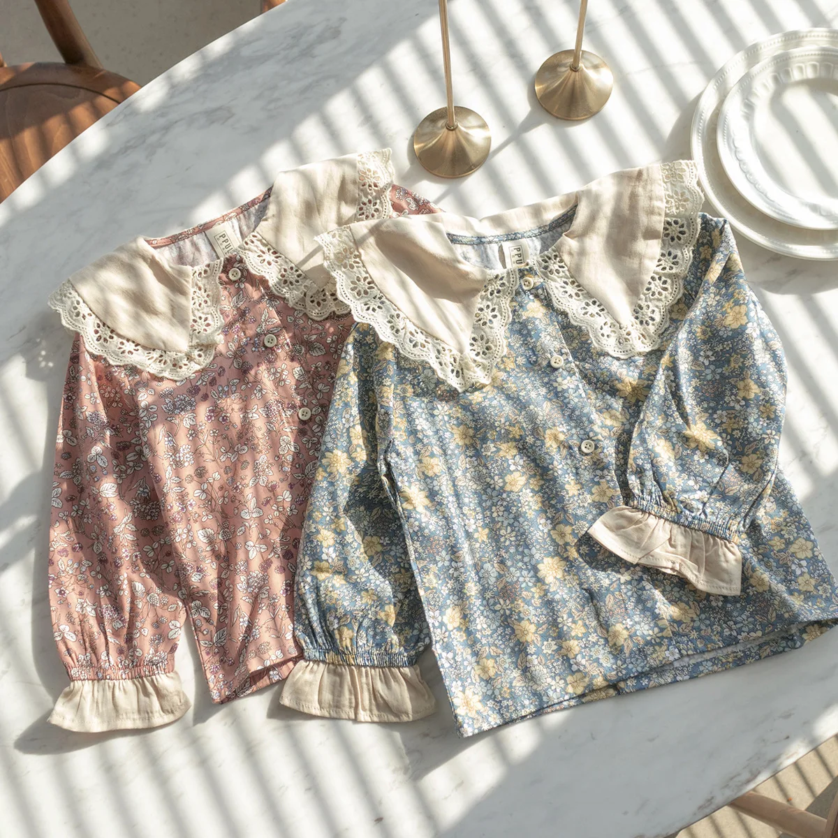 

Girls Floral Shirt Children Western Style Shirt 2020 Spring And Autumn New Style Ladies' Childrenswear Children Cotton Korean-st