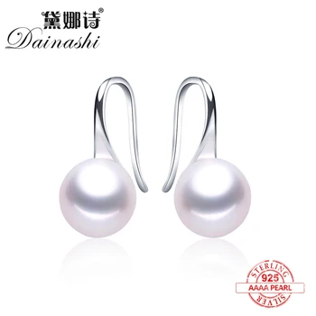 

Wholesale Price Fashion Stud Earrings For Women Real Natural Pearl Jewelry 925 Sterling Silver Earring New Design Popular Gift