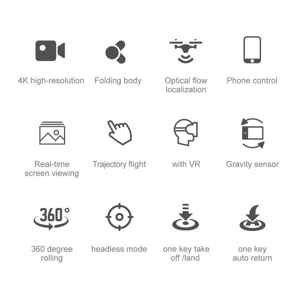 Мини-Дрон с дистанционным управлением Квадрокоптер с камерой 4K HD воздушный Безголовый режим 360 ° 3D Flips FPV Дрон rc вертолет RC Дрон