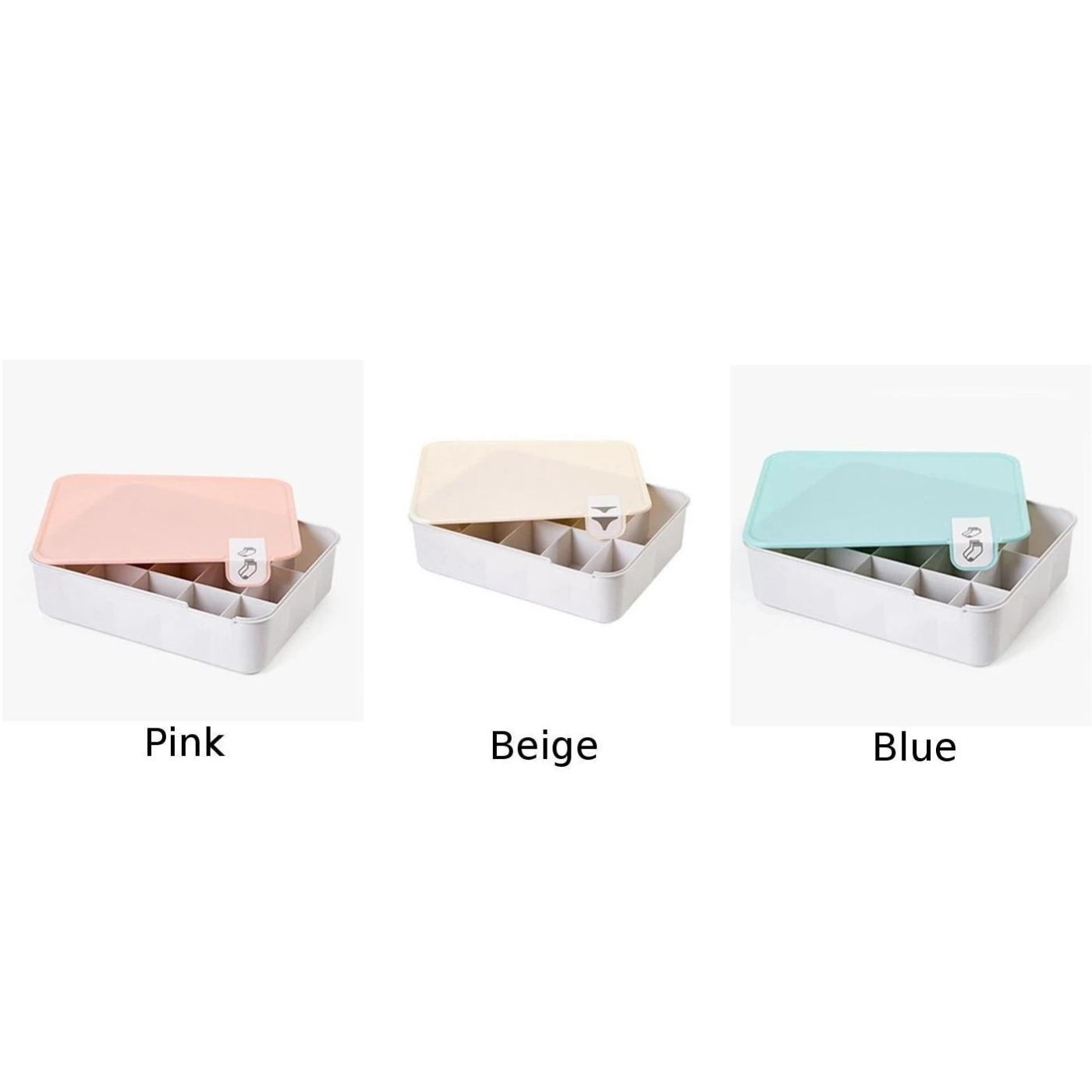 Storage Box Underwear Bra Sock Tie Organizer Home Dust-Proof Case With Lid Storage Box