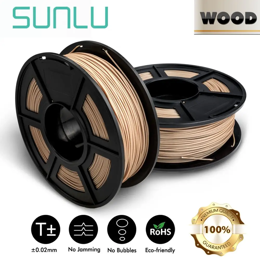

SUNLU WOOD 3d printer filament 1kg 1.75mm use WOOD fibre material better for WOOD color handicraft Birthday gift DIY printing