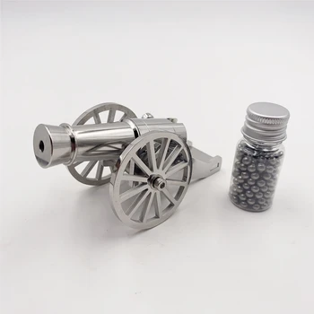 

Stainless Steel Miniature Napoleon Cannon Child Gift Metal Navy Desktop Model Cannon Kit That Can Fire Outdoor Gadget Toys