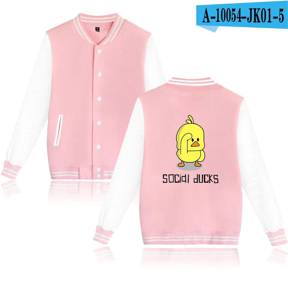 Pink Новинка, SOCIDL DUCKS, модная куртка, Повседневная зимняя женская K-pop хип-хоп куртка для фанатов, sala,, бейсбольная куртка, одежда - Цвет: Pink