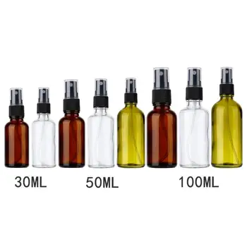 

1pc Different Sizes For Essential Oil Liquid Sprayer 3 Style Mini Mid Atomizer Empty Glass Press Bottle Cosmetic Makeup Tools