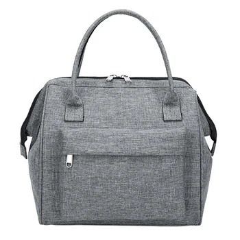 

Insulated Stylish Large Tote Delivery Pouch Oxford Cloth Zipper Wear Resistant Lunch Bag Picnic Multifunction Carry Handle