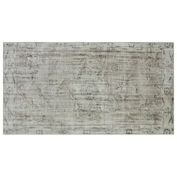 

Handmade Gray Vintage Overdyed Turkish Area Rug 150x281 Cm-4'11''X9'3''