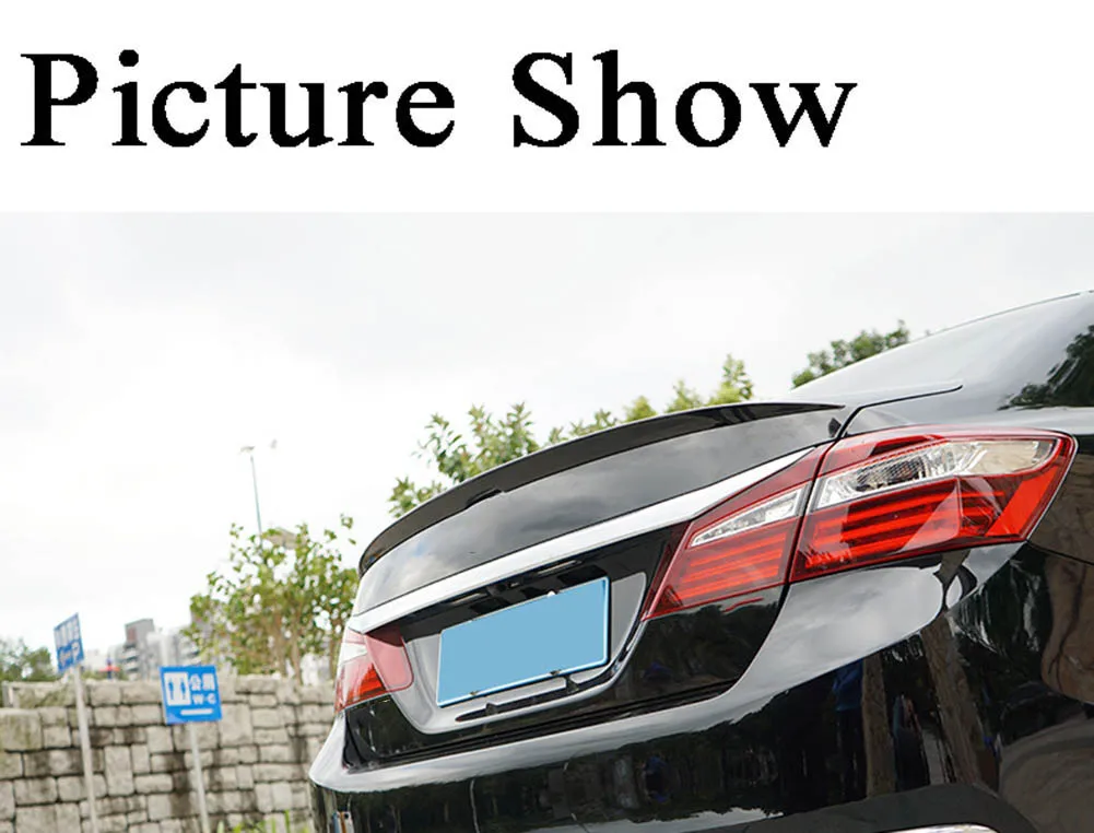 Для Honda Accord ABS спойлер заднего багажника, крыла губ черный белый
