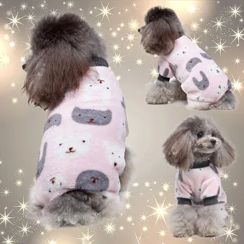 

Winter New Pet Rabbit Pattern Warm Four-legged Plush Pajamas