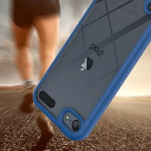 À prova de choque híbrido armadura tpu pára caso claro para apple ipod touch 7 6 5 anti choque silicone luxo duro volta telefone capa toque 5