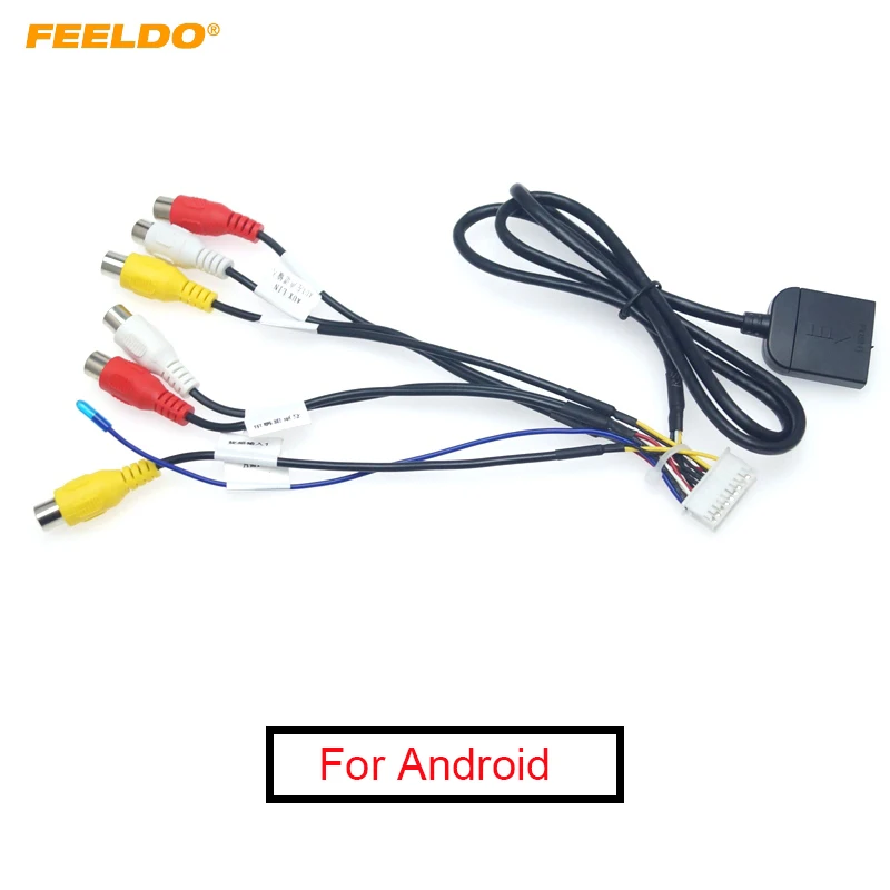 FEELDO 1 шт. 20-контактный расширенный интерфейс RCA AUX-IN/выход кабель со слотом для
