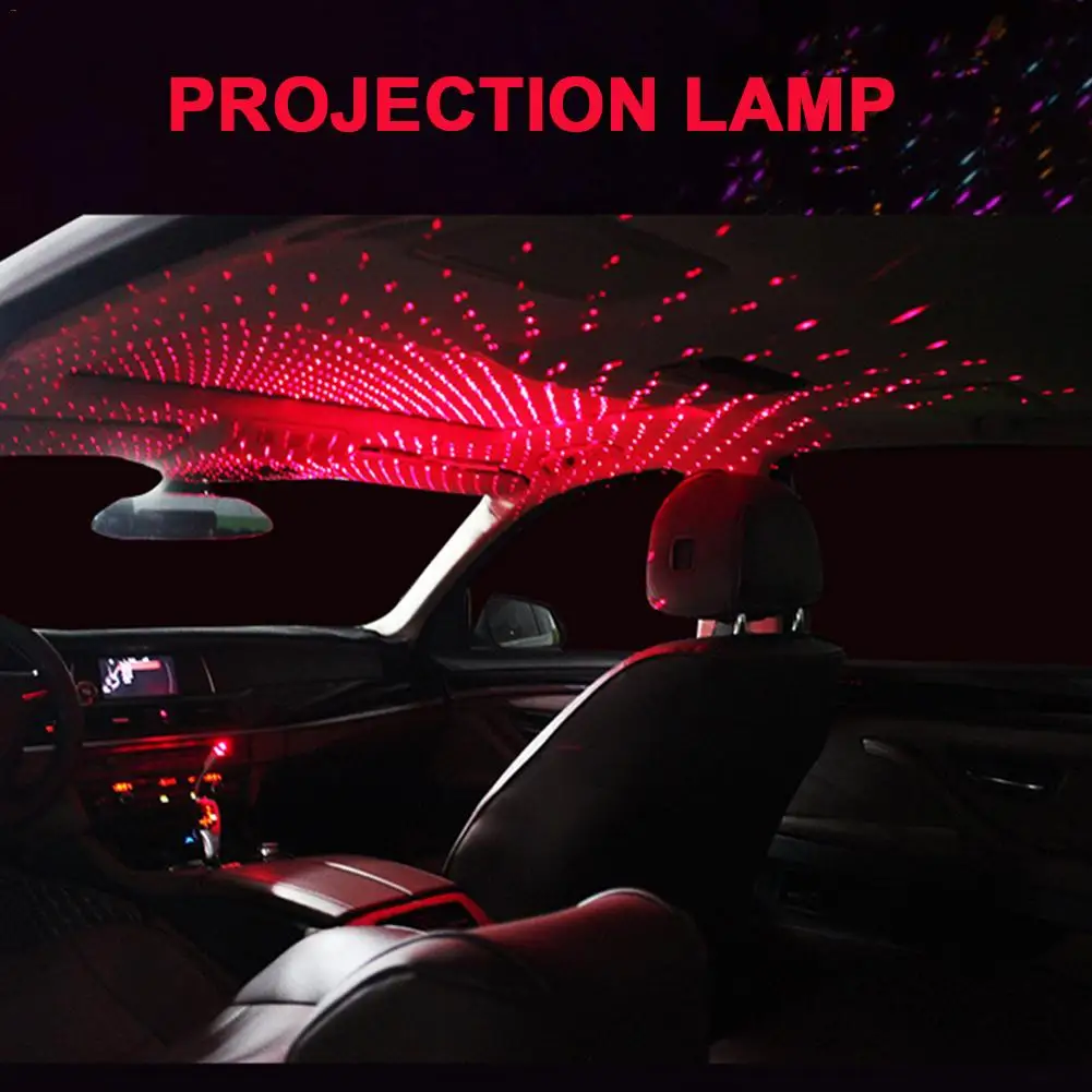 Светодиодный светильник на крышу автомобиля, ночник, проектор, атмосферная лампа, USB, декоративный светильник из алюминиевого сплава, аксессуары для стайлинга автомобилей