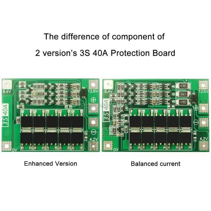 

3S 40A Li-ion Lithium Battery Charger Lipo Cell Module PCB BMS Protection Board For Drill Motor 12.6V with Balance Dropship