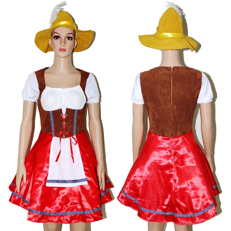 

Halloween Germany Beer Section Bavarian Beer Service Maid Maid Ware Nightclub Little Red Riding Hood Performance Clothing