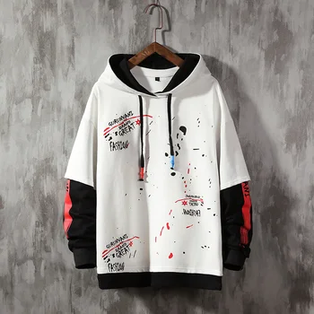 

Leaf Letter Printing hoodies Fashion Men's Sweatshirts Hooded Man Hoodies High Quality Men's Sweatshirts