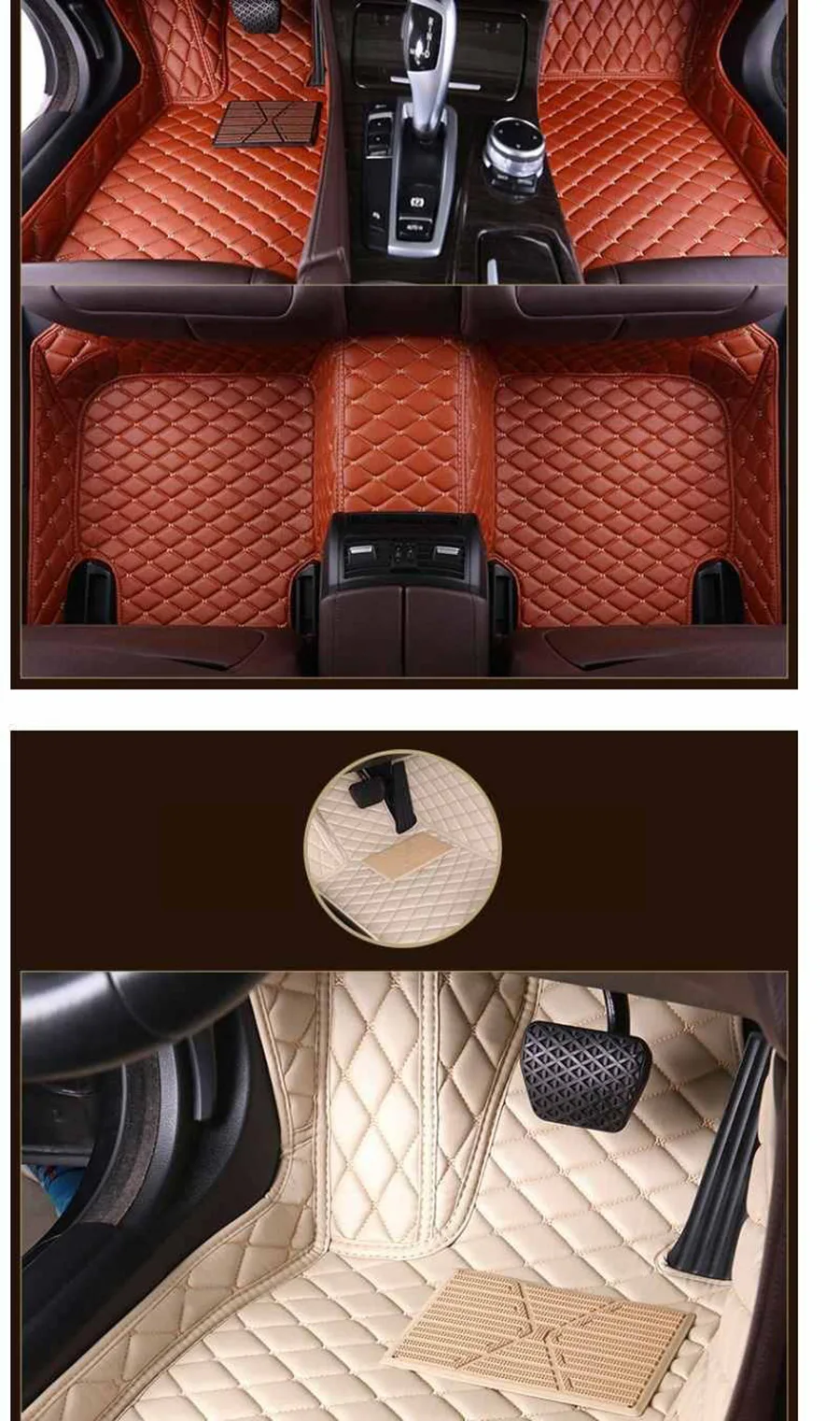 Кожаный Автомобильный напольный коврик для ford fusion fiesta mk7 s-max ranger explorer 5 Mondeo kuga Edge аксессуары авто