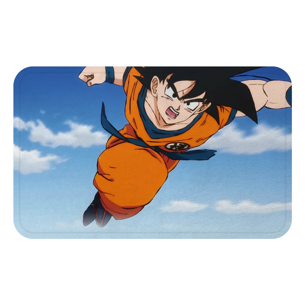 Dragon Ball Son Goku Япония мультфильм коврик с рисунком из аниме Ванна ковер декоративные Противоскользящие коврики комната автомобиль пол бар ковры домашний декор для дверей подарок - Цвет: Многоцветный
