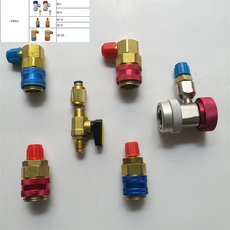Автоматический набор коллекторов с манометром R134A шланг заливки хладагента с 2 быстроразъемом для R134A кондиционирования воздуха холодильного оборудования