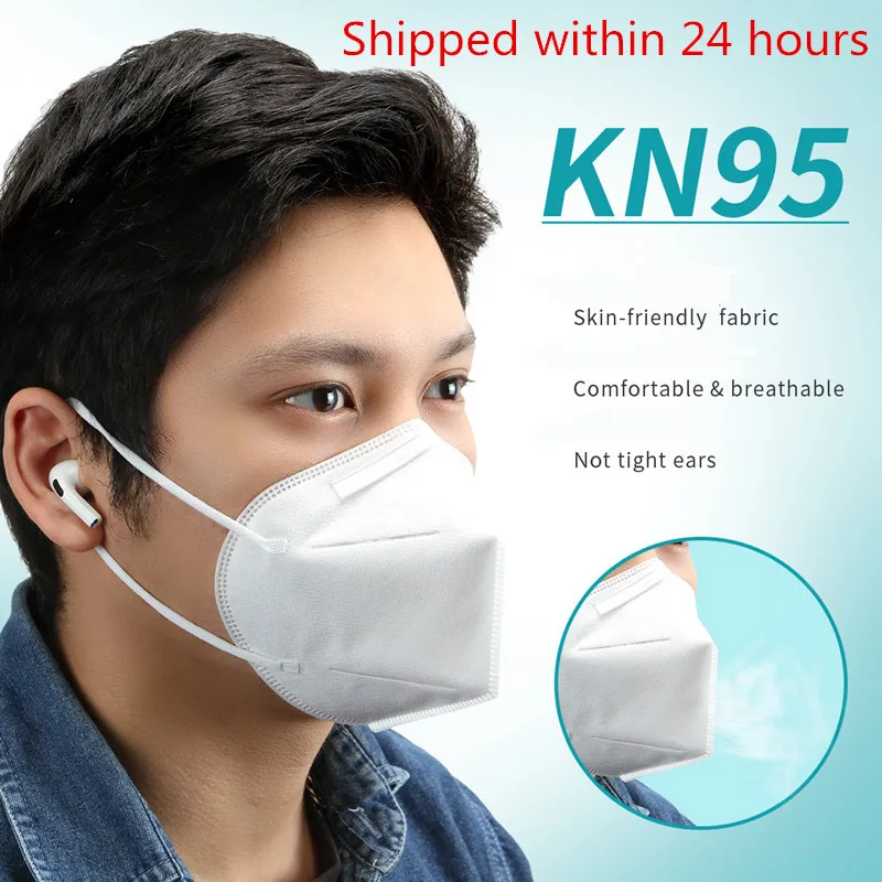 

10Pcs KN95 Face Mask Disposable 5-Layer Dust Mask Non-Woven Blown Cloth Hanging Ear Prevent Anti-Dust Bacteria Proof Masks