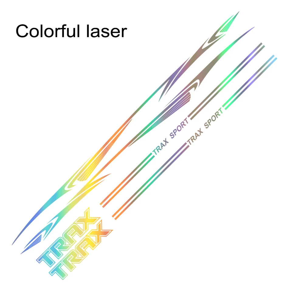 Colorful Laser 2 шт. автомобильные стильные боковые наклейки для Chevrolet Trax Авто Виниловая пленка наклейки Стайлинг украшения тюнинг автомобильные аксессуары - Название цвета: Colorful Laser