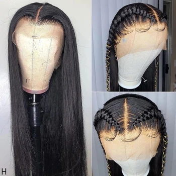 

Skin Melt 180% Full Head 13x7 Glueless Lace Front Human Hair Wigs Pre Plucked Brazilian Remy Hair With Baby Hair For Black Women