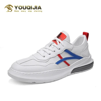 

Fashion Casual Men Shoes Runing Shoe Increased Leather Shoes Breathable Tenis Masculino Flat Shoes Spring Summer YOUQIJIA PU