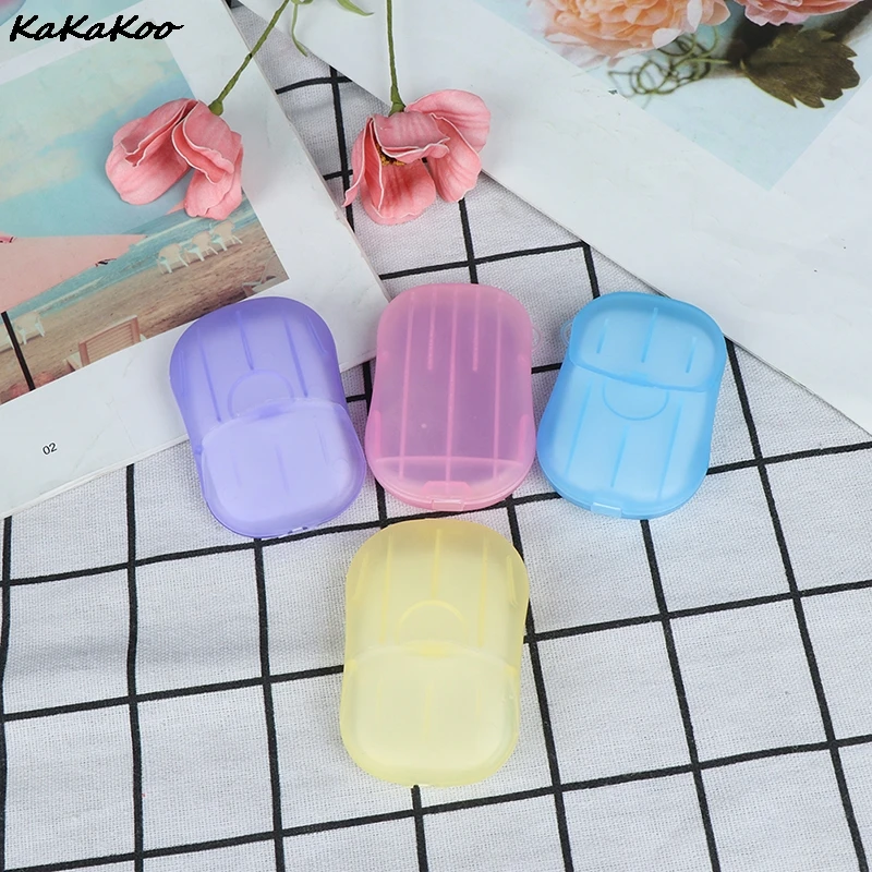1Box Disposable Soap Paper Travel Soap Paper Washing Hand Bath Clean Scented Slice Sheets Mini Paper Soap