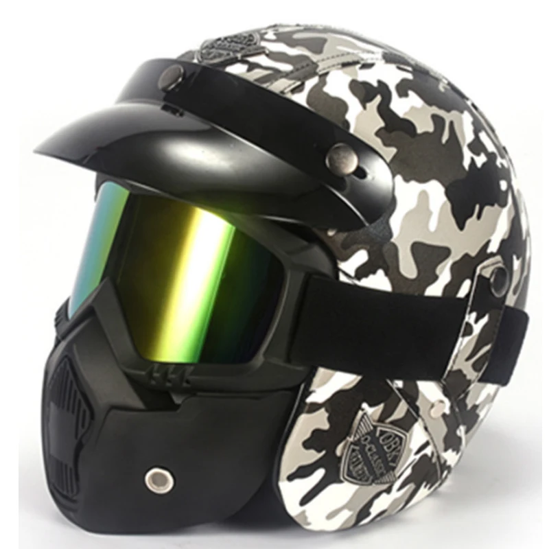 Moto rcycle скутер шлем 3/4 с открытым лицом halmet moto cros винтажный шлем moto casque Casco moto cicleta Capacete для Harley шлем