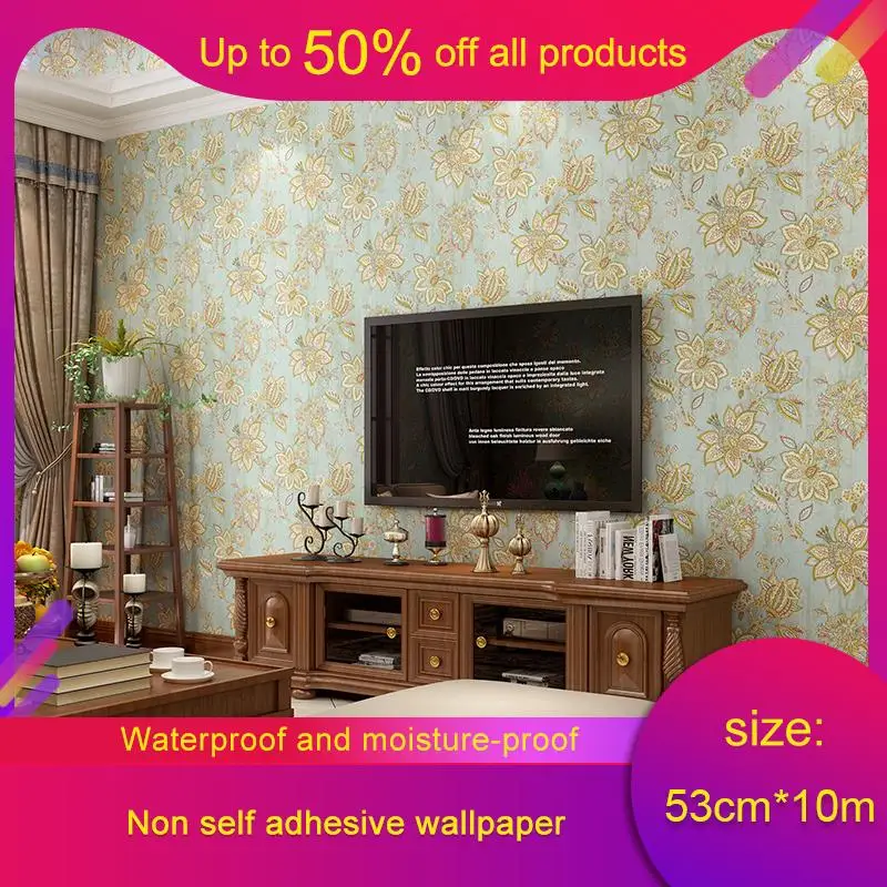 10M Home Improvement wall paper 3d modern Fashion Non-woven Wallpaper Rolls for bedroom background | Обустройство дома