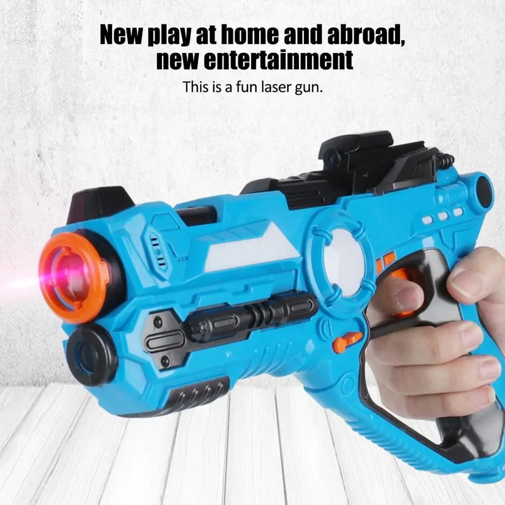

2pcs/set cs game toy guns Green and Blue electric battle toy gun infrared sensor plastic laser tag gun