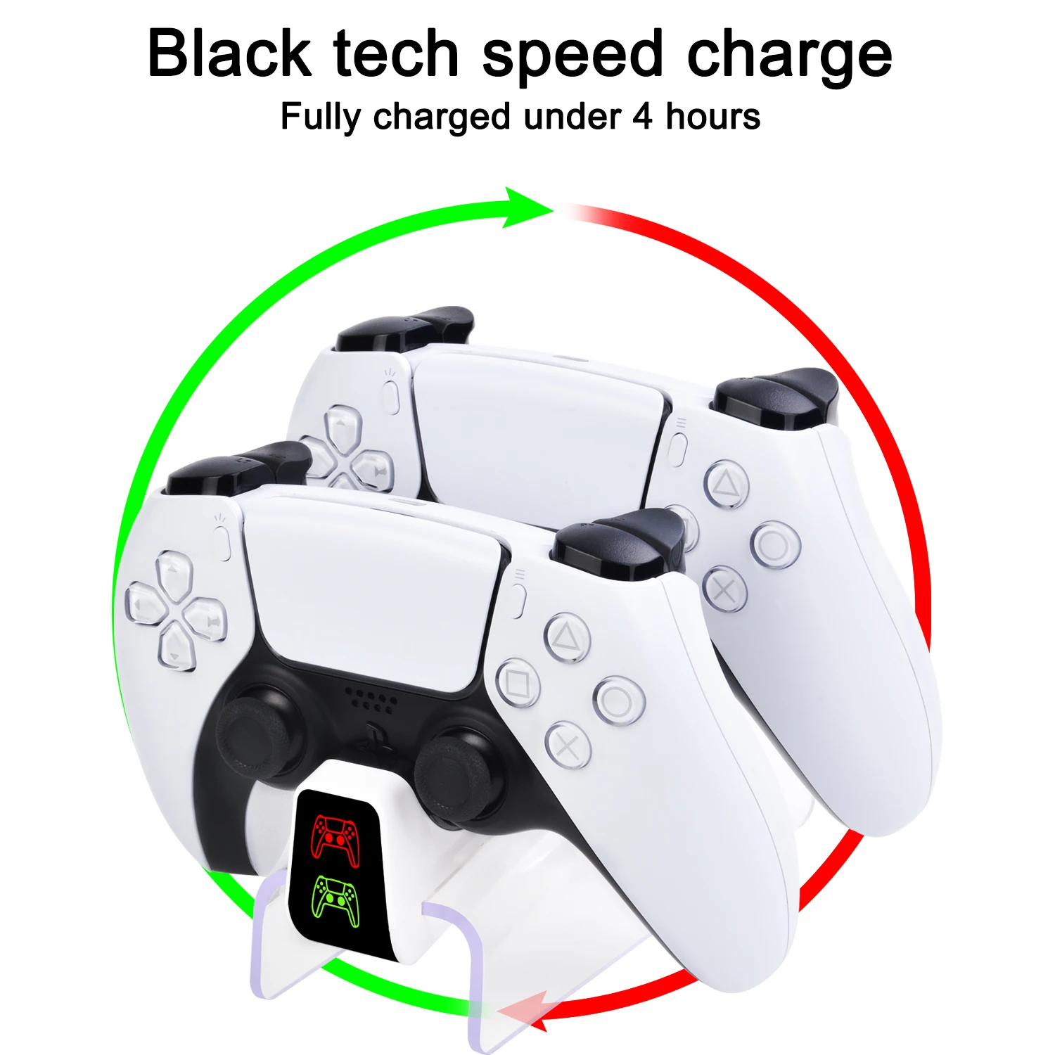 Battery Charger Fast Charger Charger for Sony PlayStation5 Wireless Controller Fast Charging Cradle Dock Station for PS5 Joystick Gamepads