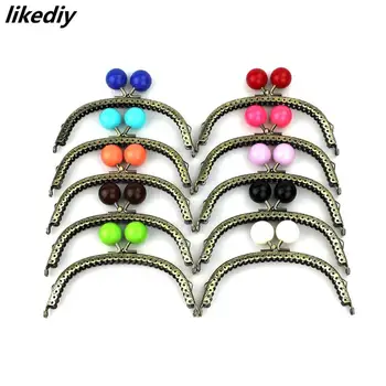 

20 pcs/lot 12.5 cm antique bronze arc-shaped candy head metal purse frame Kiss clasp DIY bag accessories
