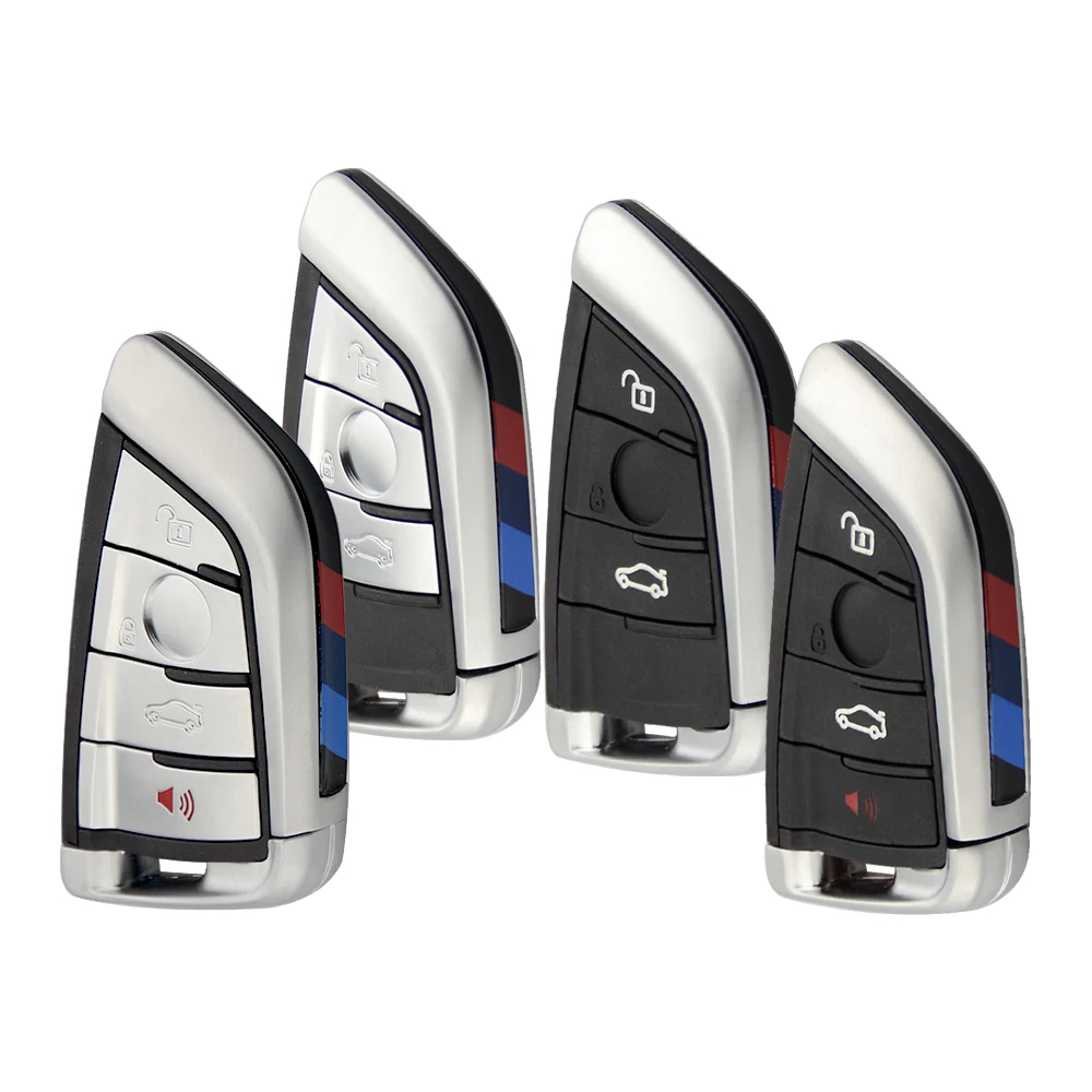 OKEYTECH SMART REMOTE CAR KEY SHELL CASE FOR BMW X5 X6 F15 X6 F16 G30 7 SERIES G11 X1 F48 F39 FOB 3/ 4 BUTTONS KNIFE CARD STYLE