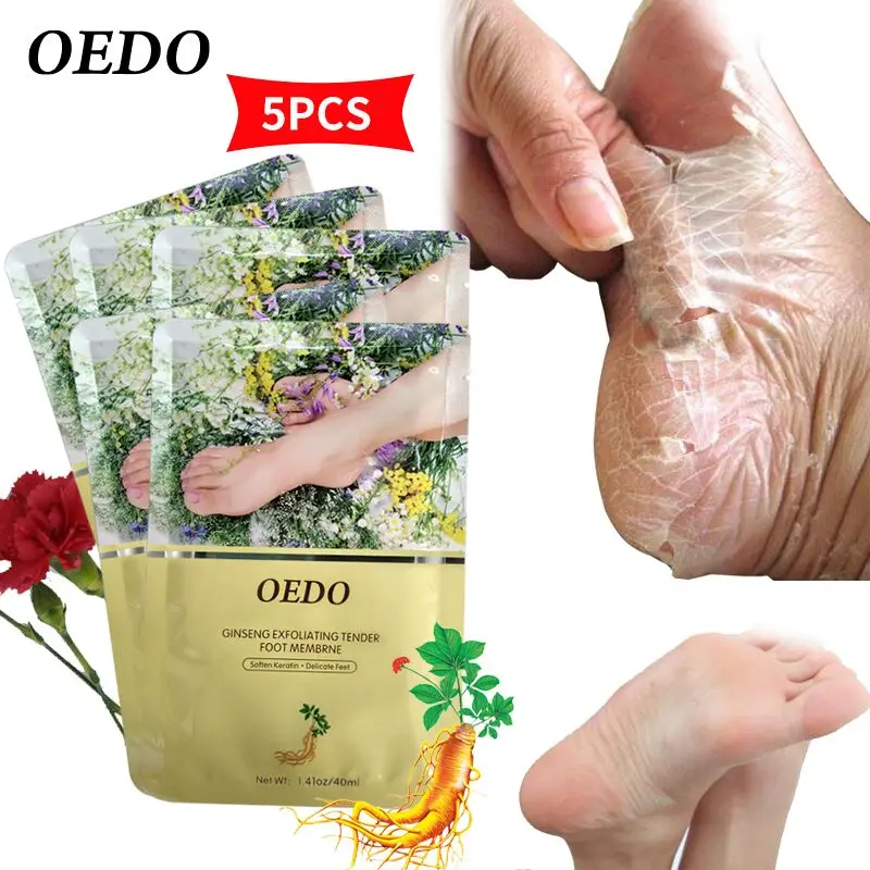 5 шт. OEDO уход за кожей экстракт женьшеня удаляет омертвевшую кожу ног маска для