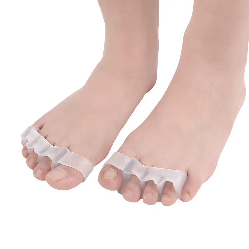 

2PCS Toe Separator Silicone Gel Soft Bunion Toe Corrector Spreader Durable Washable Alleviate Pain Safe Repeated Use Insoles