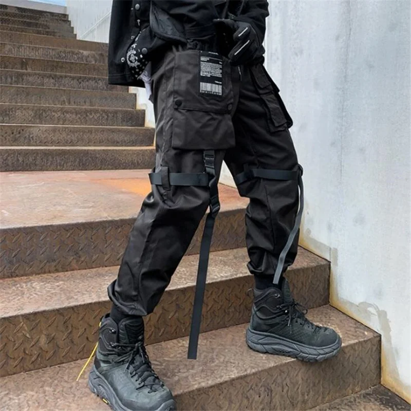 Tactical Hip Hop Cargo Techwear | Harajuku Techwear Trousers