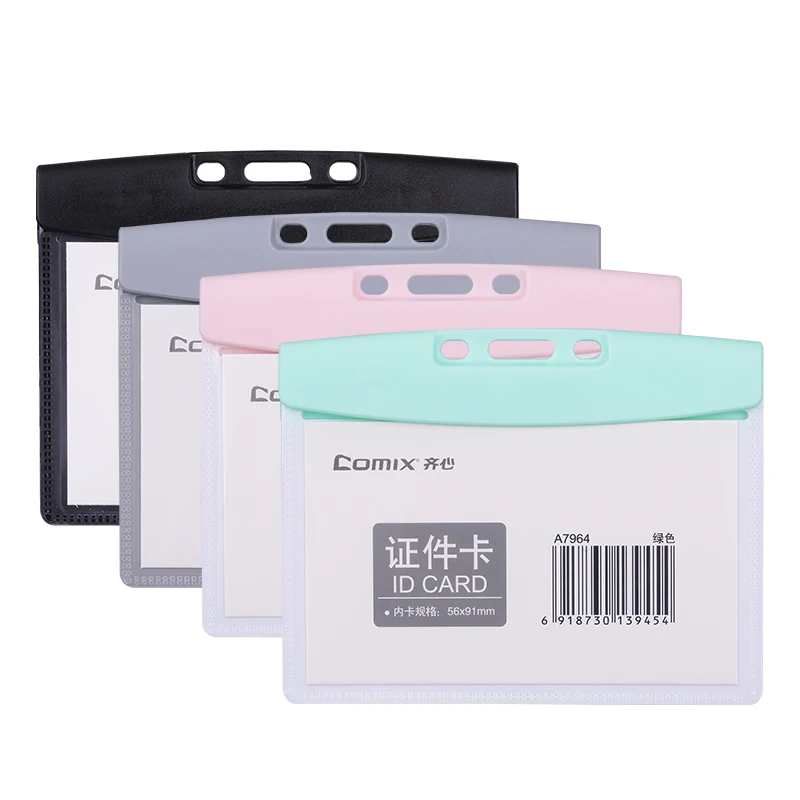 

Comix Office School ID Business Case Card Holder Employee Name ID Card Cover Work Certificate Identity Badge Tag