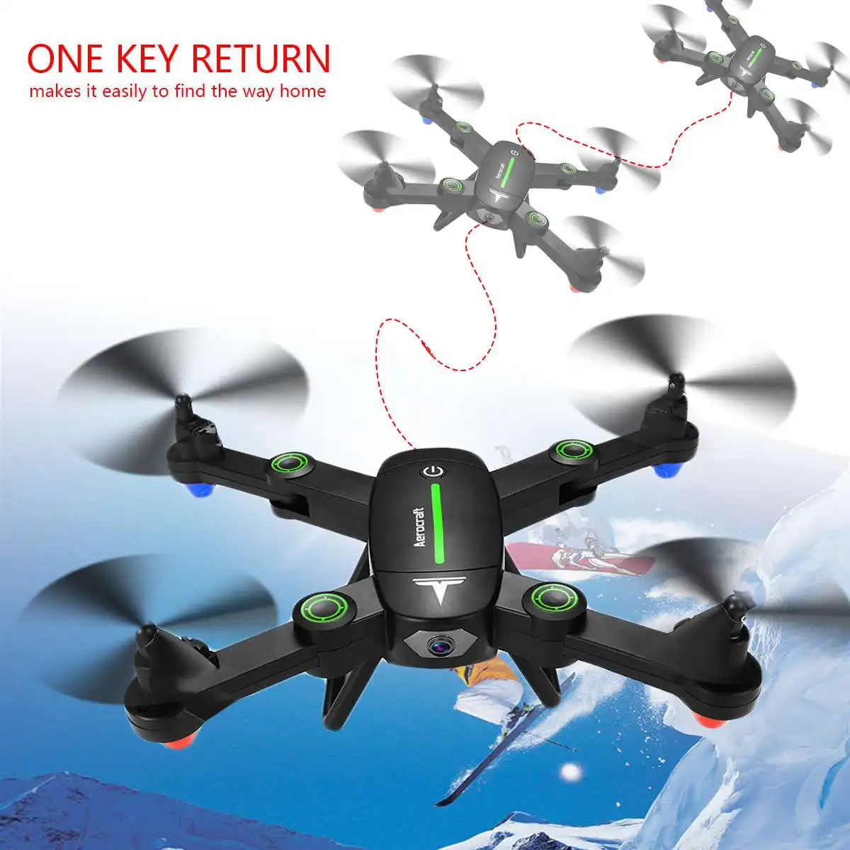 RC HD камера Квадрокоптер Wi-Fi FPV Складная рукоятка Дрон высота удержания W/2MP широкоугольный рычаг небольшой путешествия стабильный полет аэрофотосъемка
