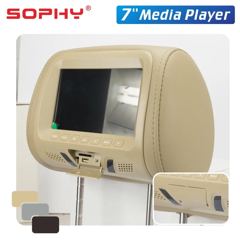 Universal 7 Inches Automobile Car Headrest Monitor Rear Seat Entertainment Multimedia Player