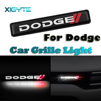 

3D Car Logo Sticker ABS Chrome Front Hood LED Decoration lights For Dodge caliber ram 1500 caravan charger grand caravan journey
