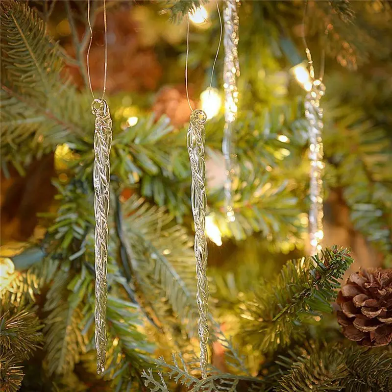 12 шт. 13 см имитация льда Рождественская елка висячие орнамент поддельные сосульки реквизит для зимы D08D