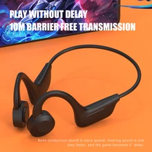 

Wireless Bone Conduction Headphone Bluetooth Compatible Sports Helmets Waterproof Open Ear Hook Light Weight Non-in-ear Headset