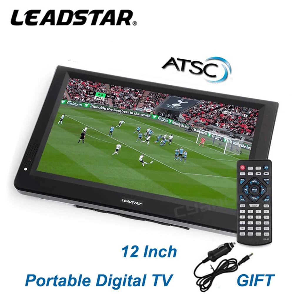 LEADSTAR D12 12-дюймовый светодиодный HD цифровой плеер AC3 ATSC аналоговый телевизор
